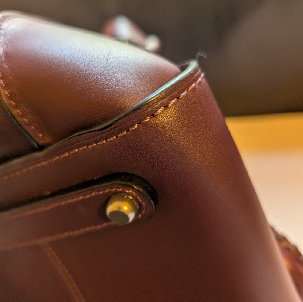 Coach Ace Satchel in Burgundy in EUC - Picture 16 of 16